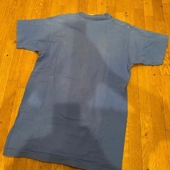 made in USA半袖Tシャツベースボール野球ブルーL大きいワッペンの画像