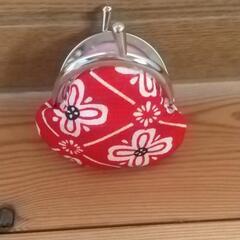 赤い花柄がま口財布👛の画像