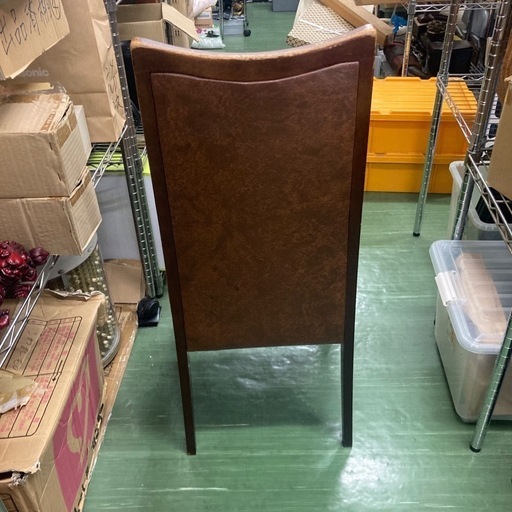 猫脚 ヴィンテージ ダイニングチェア チェア 椅子 木製 ハイバック 鋲 レザー アンティーク ヴィンテージ イス チェア 椅子 木製