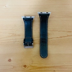 AppleWatch 第3世代 バンド Series 3 本革 42mm ブラックの画像