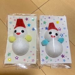 ハンドメイド　雪だるま