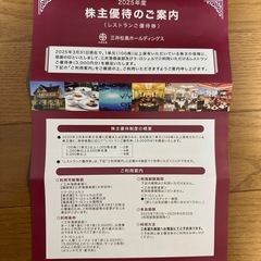 三井松島ホールディングス株主優待券の画像