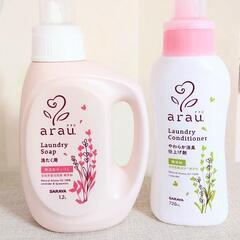 サラヤ arau 洗濯用せっけん 仕上げ用柔軟剤 無添加せっけん...