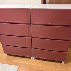 4段チェスト 衣装ケース 2点セット プラスチック