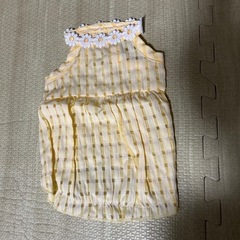 ペット　チェック柄ドレス
