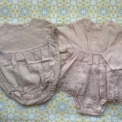 80cm  夏ロンパース 　2点set