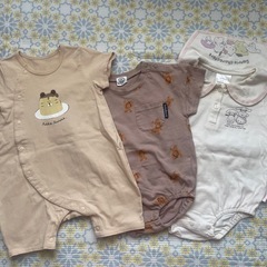 80cm  夏ロンパース 　3点set