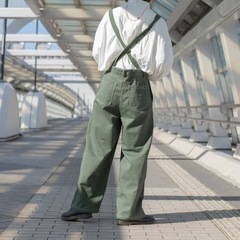 サロペット デニム ワイド