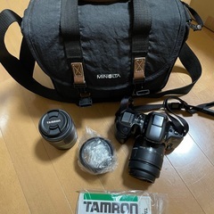 ミノルタ MINOLTA α303siフィルム一眼レフ + タムロンズームレンズ2本セットの画像