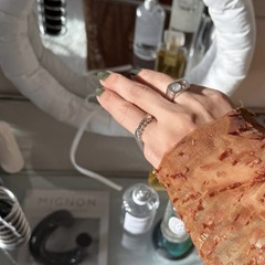 シルバー＊ムーンストーンリングの画像