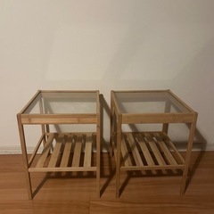 IKEA NESNA ネスナ サイドテーブル, 竹, 36x35...