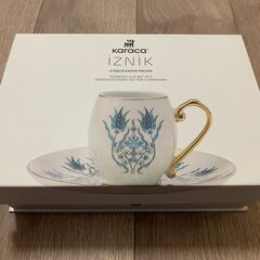 【新品未使用】トルココーヒー　カップ・ソーサー2セット　イブリック付き
