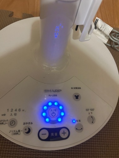シャープ 扇風機 リビングファン DCタイプ サーキュレーター機能 プラズマクラスター 7000 スタンダード 静音 ホワイト PJ-