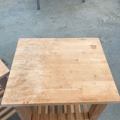 【kj167】人気 IKEA イケア ベクヴェーム キッチンワゴン ワークスペースにも 収納ワゴン オープンラック 木製 ナチュラル　作業台　検)一人暮らし　ファミリー　冷蔵庫　洗濯機　オフィス　事務　テーブル　ラック　収納　家具　ソファ ダイニング 食器棚 キッチンの画像