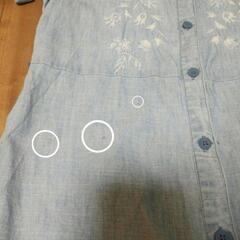 縁起物】GAP KIDS 刺繍入りデニムワンピース 半袖　140 160 2枚の画像