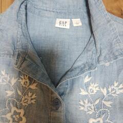 縁起物】GAP KIDS 刺繍入りデニムワンピース 半袖　140 160 2枚の画像
