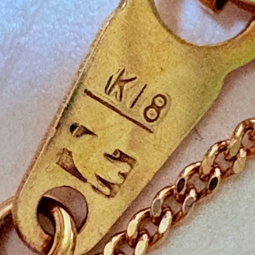 K18 D アクアマリン ネックレス 43cm〜45cm