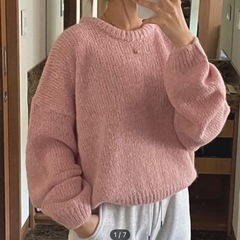 【SHEIN】ニットセーター ドロップショルダー Dazy オー...