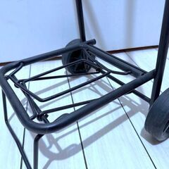 【折りたたみ可】軽量キャリーカート 2輪タイプ ハンドキャリー 台車 折りたたみ式 黒色の画像