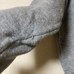 グレー ポロ襟 ニットセーター 長袖 フリーサイズの画像