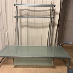 ガラス棚　テレビ台　インテリア棚　