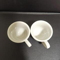 【中古品】サタルニア　白　デミタスカップ　2個の画像