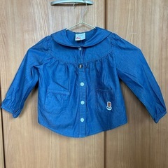 100㎝　ハローキティ　デニムブラウスの画像