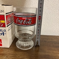 【新品・未使用】昭和レトロ コカコーラ グラス ティファニー模様 ビンテージの画像