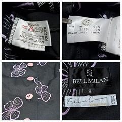BELL MILAN スーツ 上着 ジャケットのみ 9 花柄 刺繍 ボタンダウンの画像