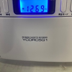 ヤマダセレクト　CDラジオカセットレコーダー　YCDRC5G1Sの画像
