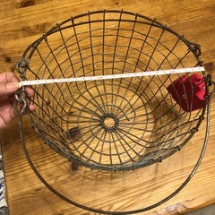 アンティーク　ワイヤーカゴの画像