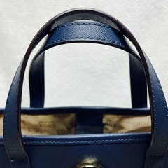 【美品】 マイケルコース MICHAEL KORS ミニトートバッグ ハンドバッグ ネイビーの画像