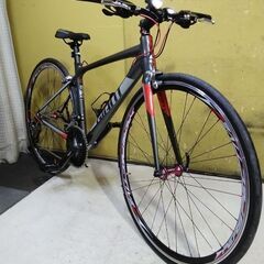 ★お取引可★GIANT🇹🇼Fフラットバーロード 16段変速 155cm～ 前後タイヤ🆕 極上車 配達可の画像