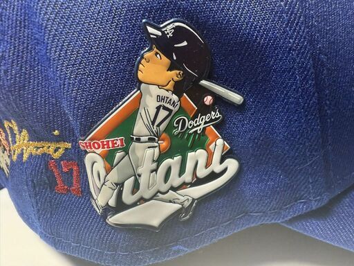 （カスタム）大谷選手新製品ワッペン帽子　完売品新デコピン大谷サイン背番号刺繍入り