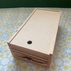 木箱　ティッシュケースの画像