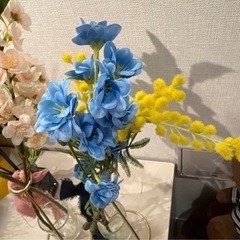 結婚式 造花 フラワーベース付の画像