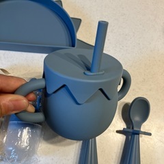【2000円相当スリコ】離乳食　マグ　シリコン　シリコン皿　スプーンフォーク　フーダー　恐竜　赤ちゃん　ご飯　ベビーフード　の画像