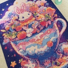 障害者アート　ダイヤモンドアート
