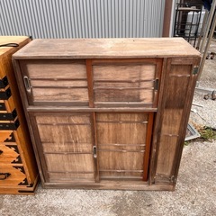 【横浜市内引き取り】昭和レトロ　キャビネット　棚