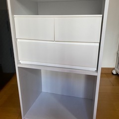 『お話し中』カラーボックスとボックスイン引き出し