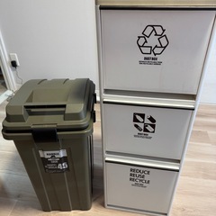 ダストボックス3段ゴミ箱