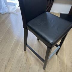 IKEA  レザーハイチェア　セットの画像