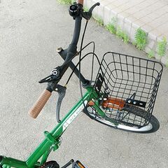 折りたたみ自転車 ACE BUDDY 20インチ 自転車 シマノ６段変速 カゴ 折り畳み自転車の画像