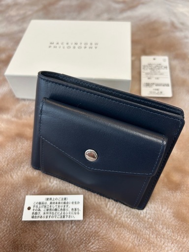 マッキントッシュフィロソフィーレザー二つ折り財布本革ミニ財布牛革折りたたみ財布