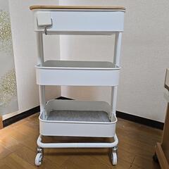 IKEA　キッチンワゴンホワイト)