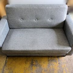DCM◆ファブリックソファ グレー 【F-SA02】2人掛ソファ
