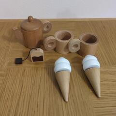 coconi wooden toy ティーセット　ソフトクリーム