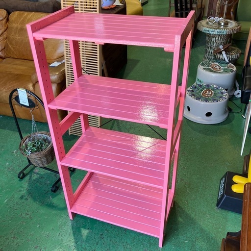 ピンク ラック シェルフ ♻️お売りいただけるお品物あれば、来店時