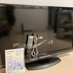 故障シャープの40インチ液晶テレビ（リモコン・取説あり、箱なし）...