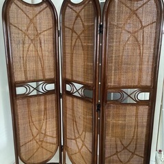 籐製品 
衝立 ３連 